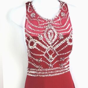 Elegant Deep Red PROM-Evening Gown